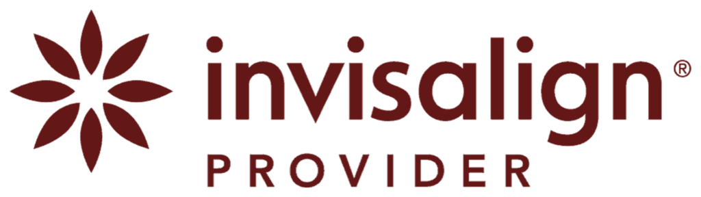 Invisalign-Logo des Anbieters für transparente Zahnschienen.