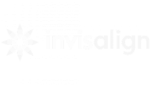 Invisalign Logo für transparente Zahnkorrektur mit Zahnschienen.